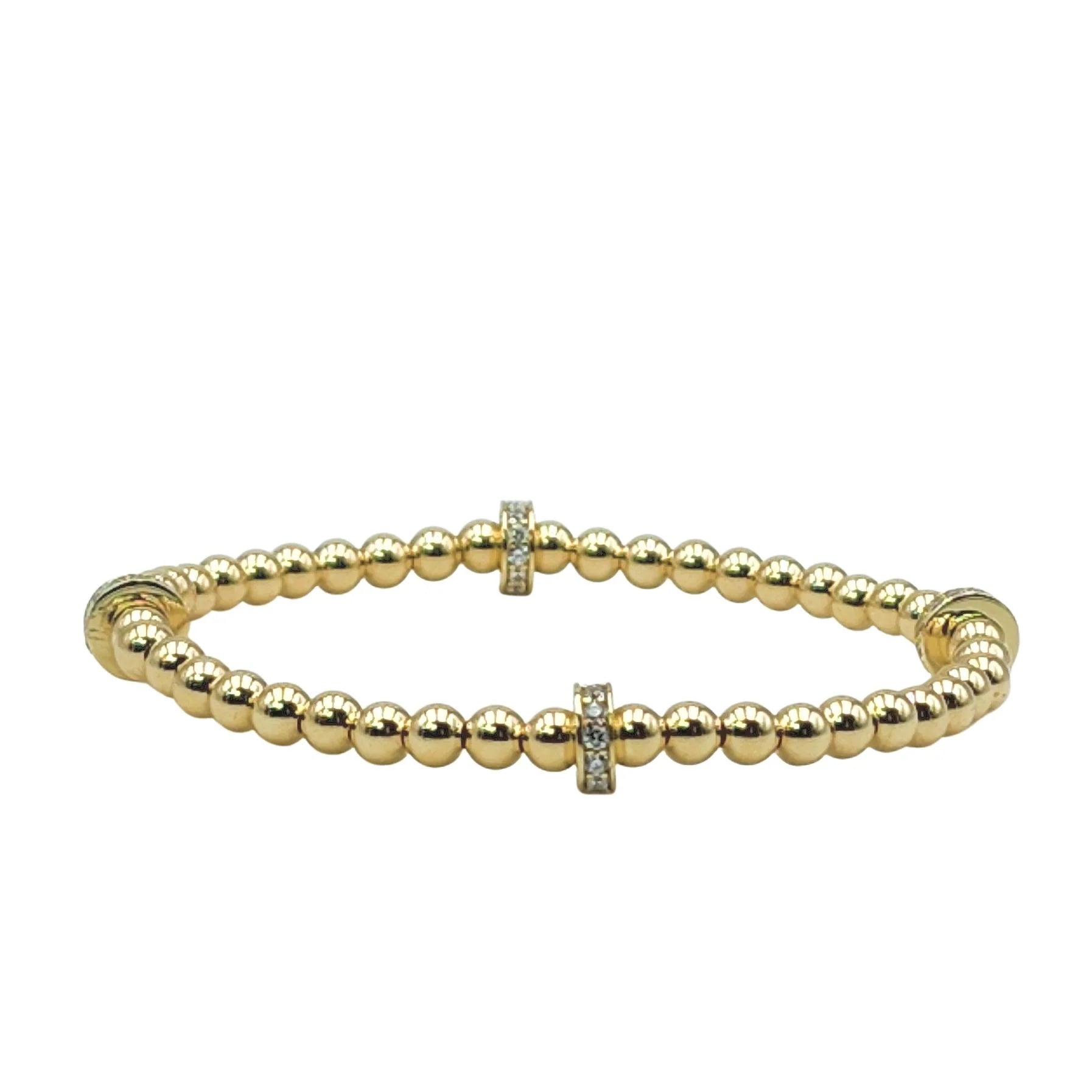 4 Section Roundel CZ Bracelet