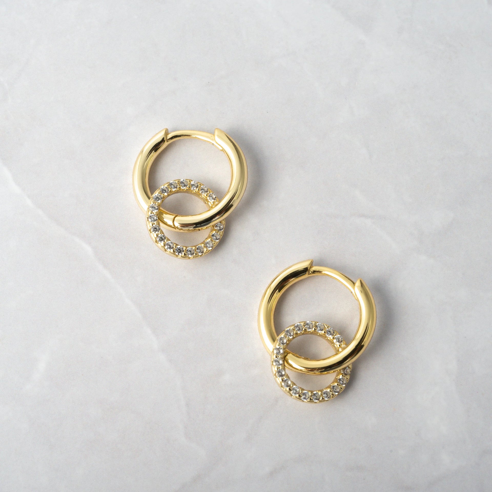 Circle Charm Hoops