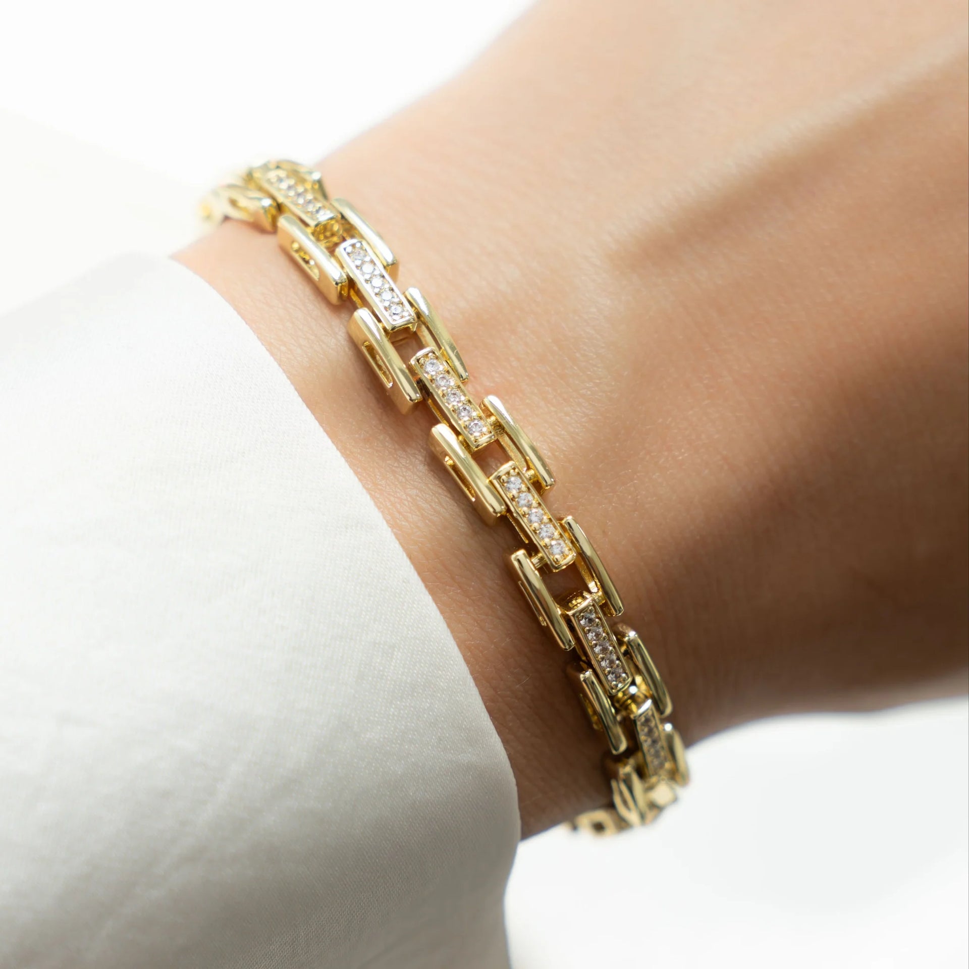 CZ Link Bracelet